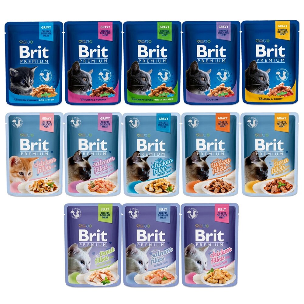 18622092530-Brit 咘莉 優選貓咪餐包 85g-100g【單包】 多汁肉塊 肉片果凍 系列 貓餐包『WANG』
