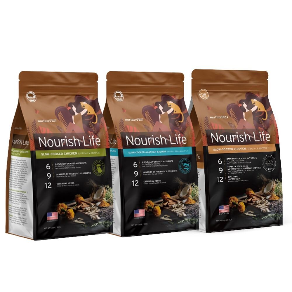 美國 Nurture PRO 天然密碼 貓糧 300g 幼成貓 室內幼貓 成貓 阿拉斯加鮭魚 低敏雞肉『WANG』-圖片-1