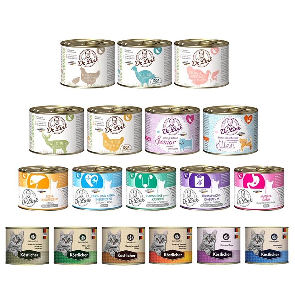 德國 Dr.Link 林克博士 貓罐頭 200g【單罐】 機能保健主食貓罐 低敏主食貓罐 主食罐 低敏罐『WANG』-圖片-1