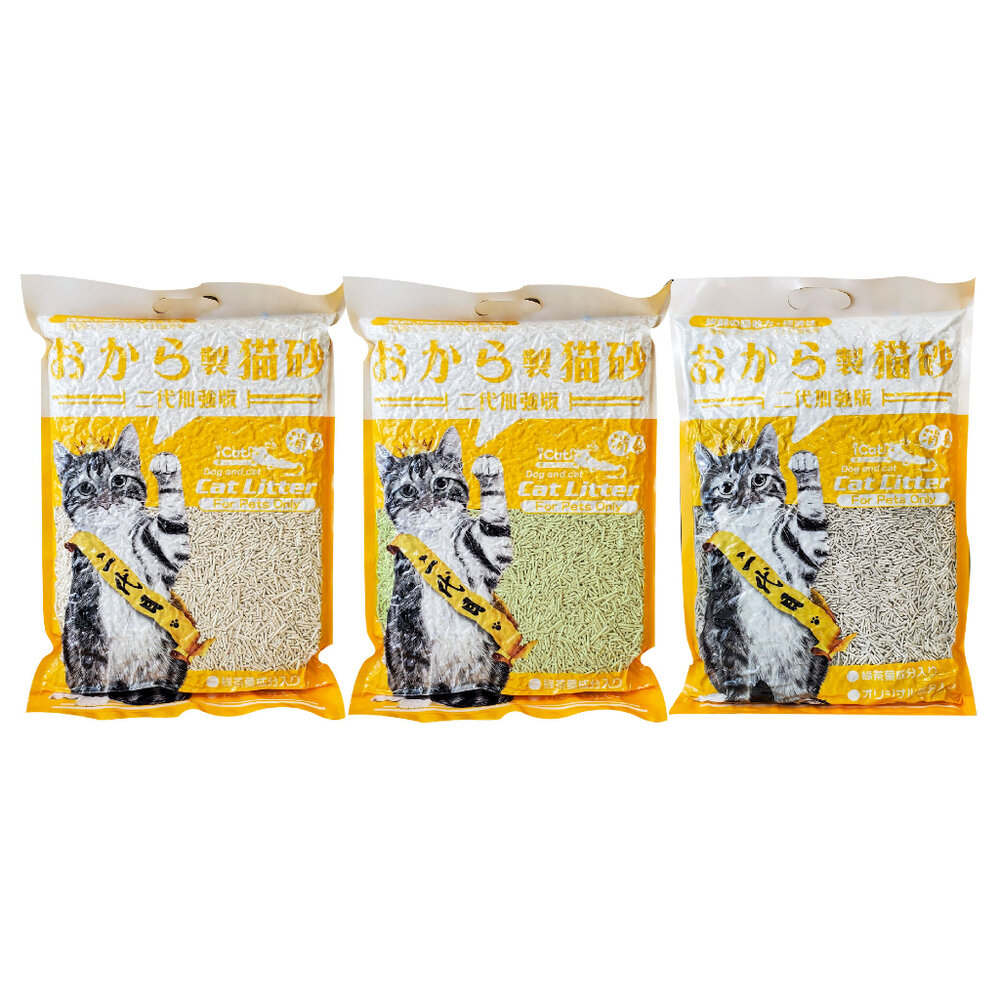 icat 寵喵樂 環保天然豆腐砂 6L【單包】扎實的凝結力 省時省力 豆腐砂 貓砂『WANG』-圖片-2