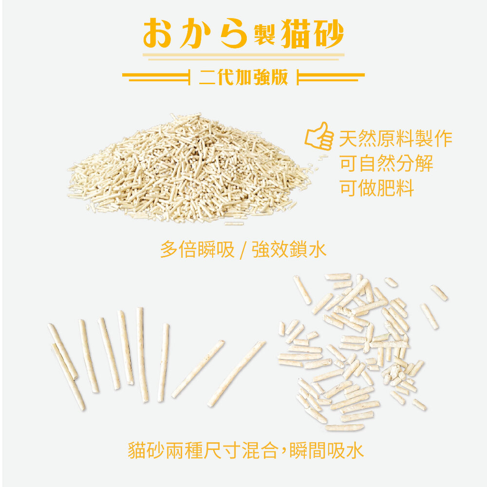 icat 寵喵樂 環保天然豆腐砂 6L【單包】扎實的凝結力 省時省力 豆腐砂 貓砂『WANG』-圖片-4
