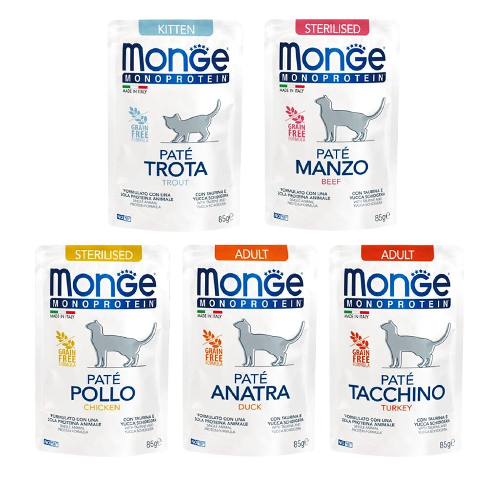 MONGE 瑪恩吉 MONO 無榖主食肉醬餐包【單包】喵吃鮪魚鮮食貓餐包 主食餐包 貓餐包『WANG』-圖片-5