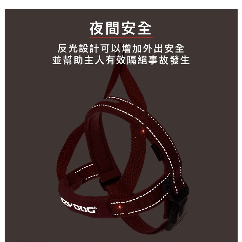 EZYDOG 快套式胸背帶 XS-XL號 適合好動不喜歡穿胸背帶的狗狗 狗胸背帶 犬用『WANG』-圖片-7