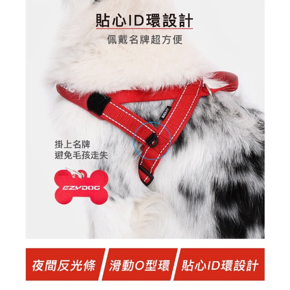 EZYDOG 快套式胸背帶 XS-XL號 適合好動不喜歡穿胸背帶的狗狗 狗胸背帶 犬用『WANG』-圖片-9