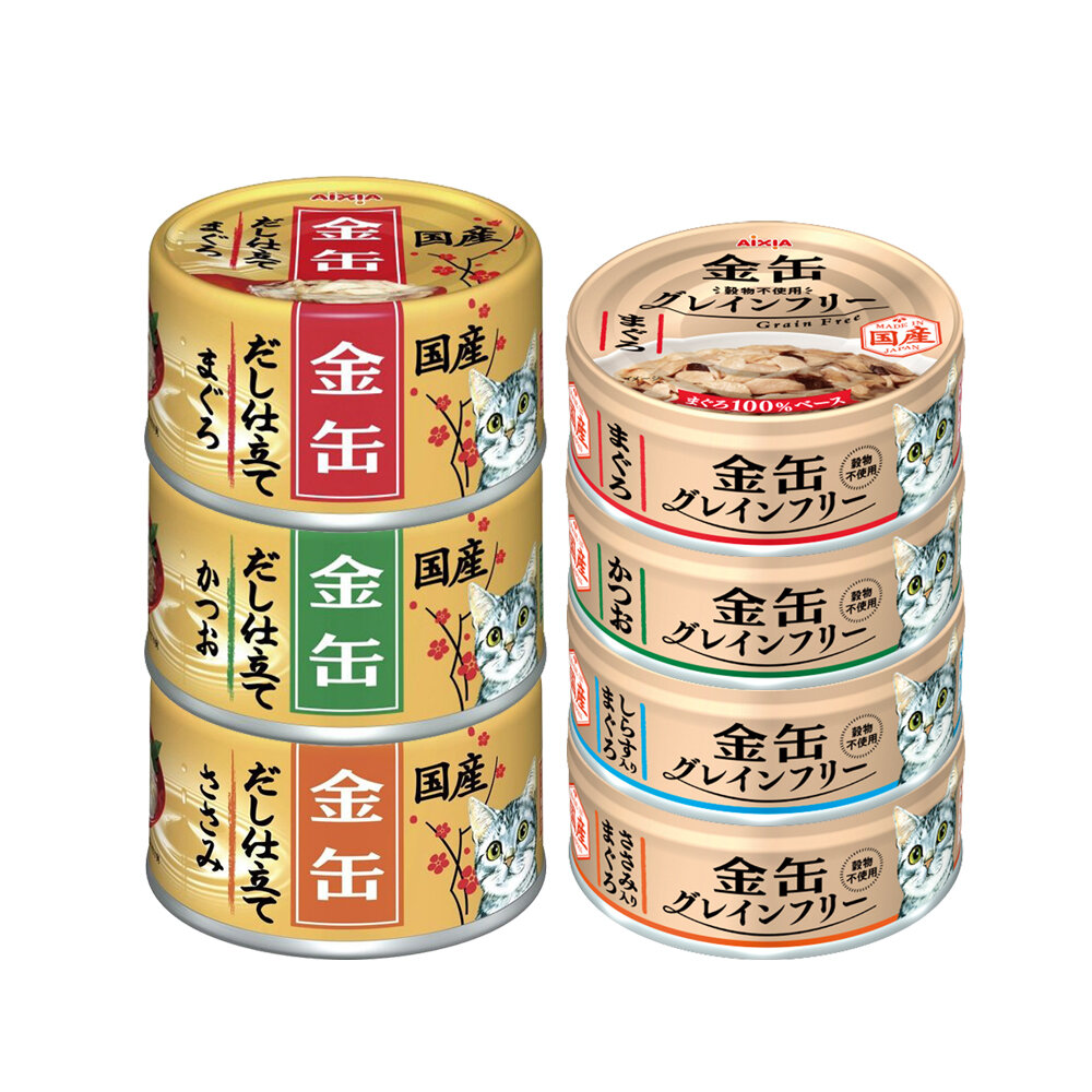 日本 AIXIA 愛喜雅 金罐貓罐頭【單罐】70g 金罐 金罐高湯 金貓缶 貓罐頭『WANG』-圖片-3