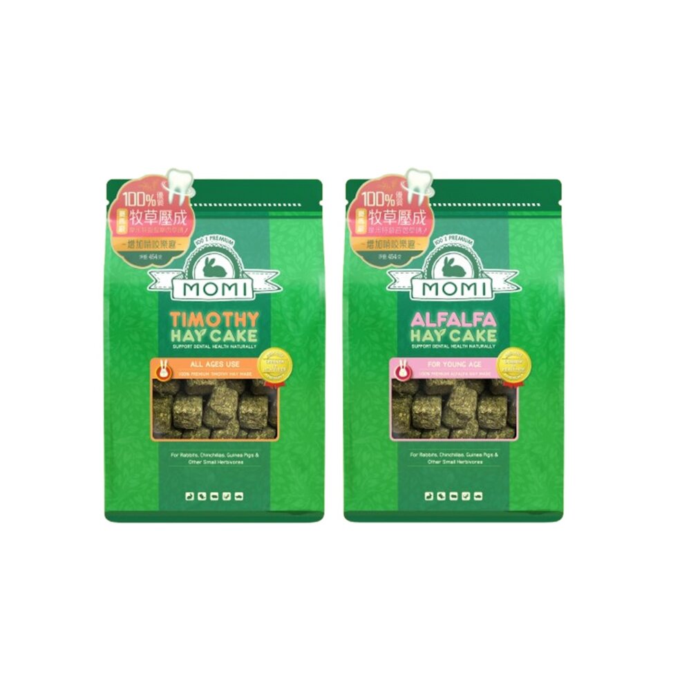 美國 摩米 MOMI 摩米苜蓿磚 提摩西草磚 454克 天竺鼠 龍貓 磨牙 苜蓿草塊 苜蓿草『WANG』-圖片-1