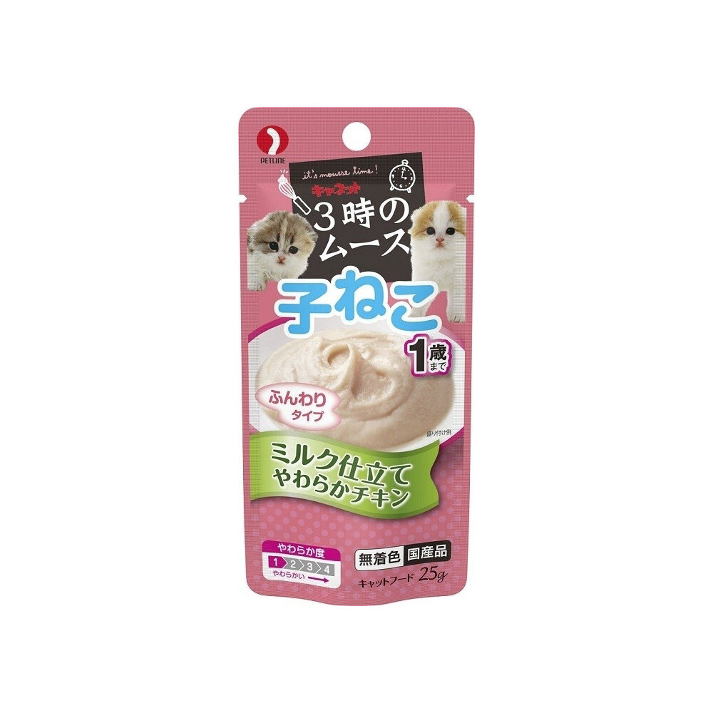 日本進口 PETLINE 三時貓用慕斯餐包 25g 副食 貓餐包 水份補給 全齡貓 貓餐包『WANG』-圖片-6