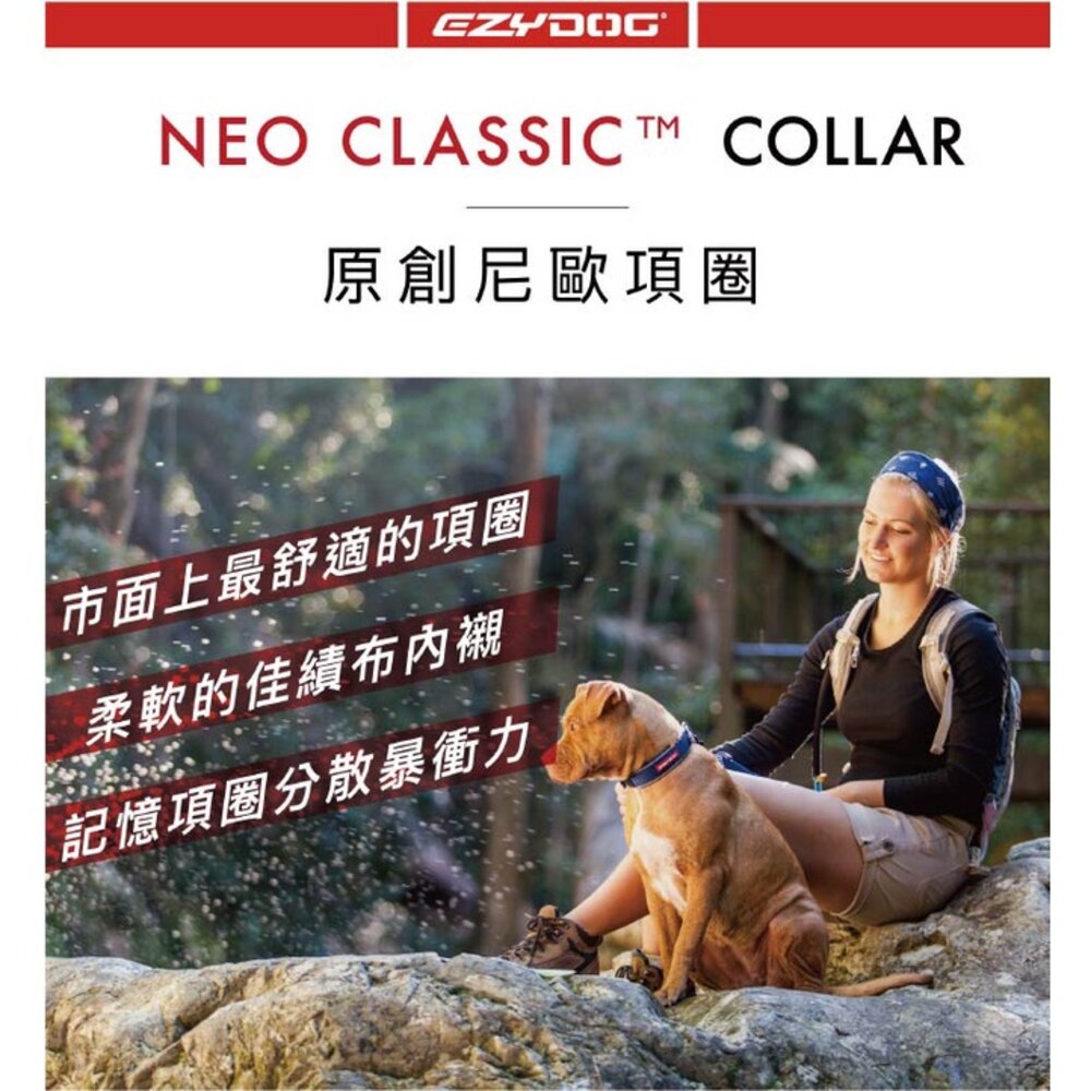 EZYDOG 原創尼歐項圈 XS-XL號 戲水穿戴 好清洗 犬用 項圈 頸圈 狗項圈 外出用品『WANG』-圖片-2