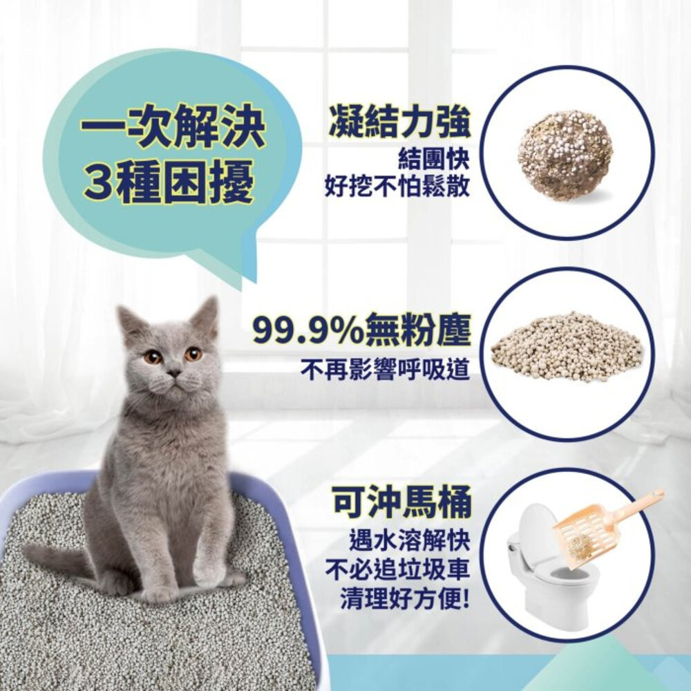 icat 寵喵樂 環保水解礦砂【一包免運】4.5kg(6L) 可沖馬桶礦砂 水溶礦砂 無粉塵 礦砂 貓砂『WANG』-圖片-7
