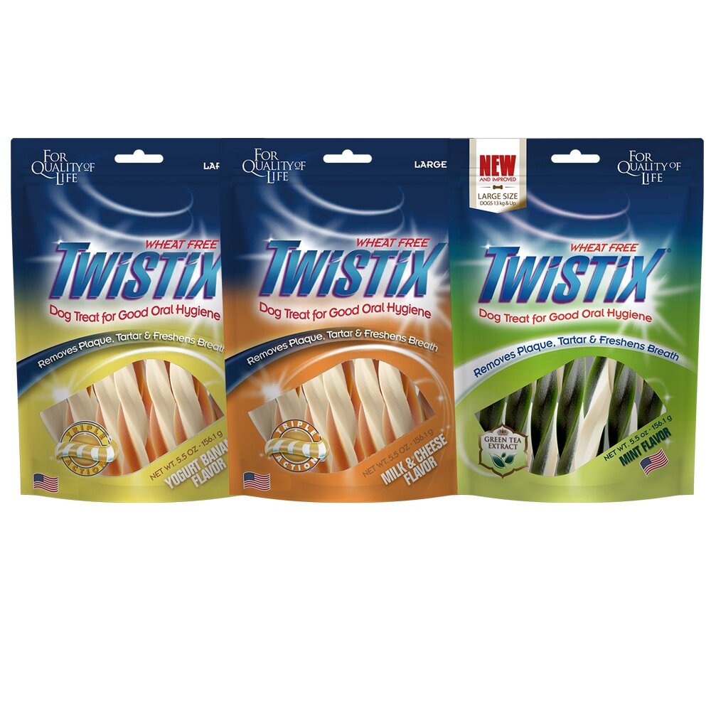 TWISTIX 特緹斯 雙色螺旋潔牙骨5.5oz 狗潔牙骨 狗零食『WANG』-圖片-1