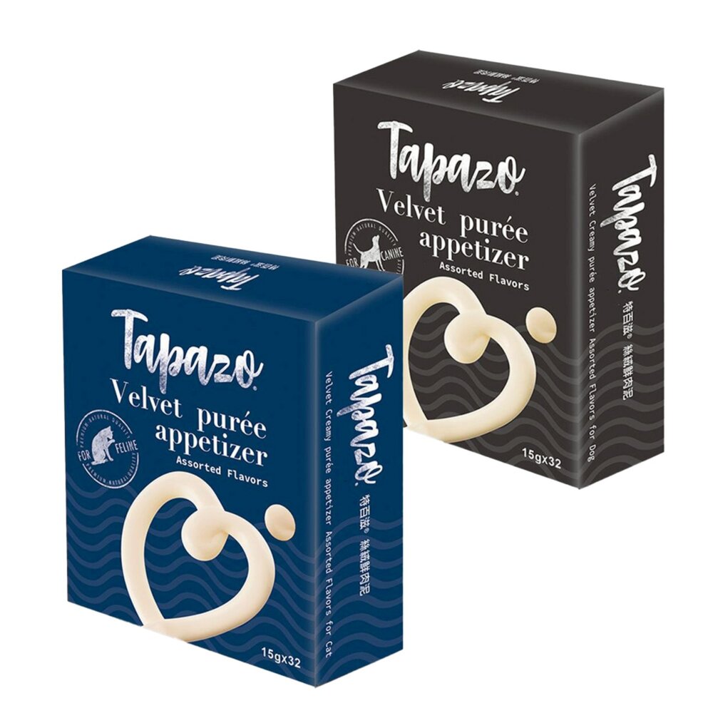 TAPAZO 特百滋 犬貓 絲絨鮮肉泥 15克(32入/盒) 貓肉泥 狗肉泥 貓零食 狗零食『WANG』-圖片-1