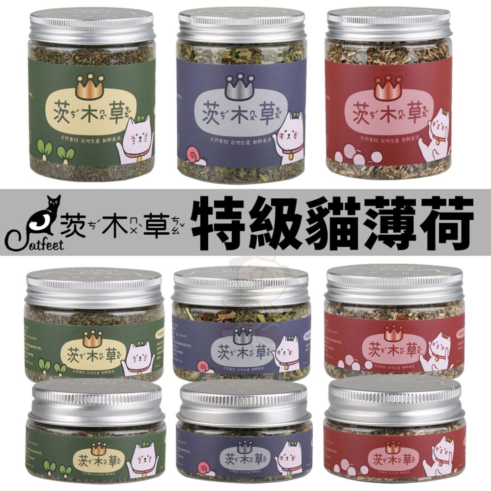 20306556655-CatFeet 茨木草 特級貓薄荷 金罐 銀罐 銅罐 木天蓼粉 小罐 大罐 天然貓玩具 貓零食『WANG』