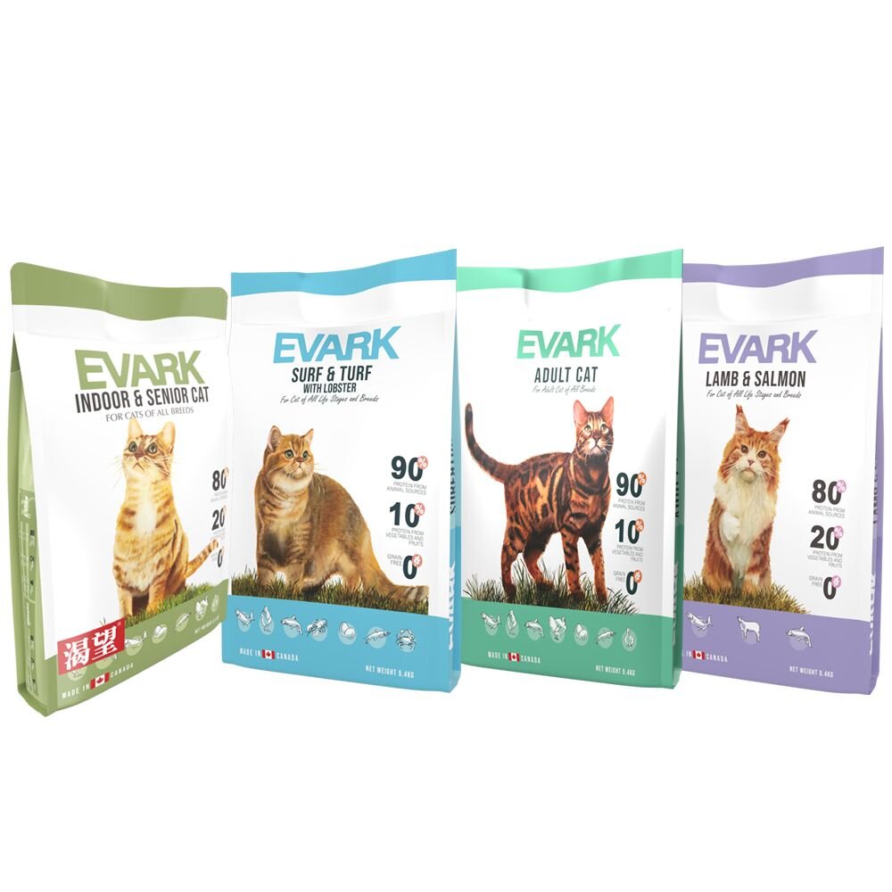 EVARK 渴望 無穀貓飼料 5.4kg【免運】鮮雞 海陸龍蝦 羊肉鮭魚 室內高齡貓 無榖貓 貓糧『WANG』-圖片-1