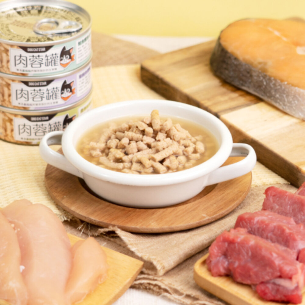 DogCatStar 汪喵星球 無膠貓主食罐【多罐組】咬咬肉蓉 低脂罐 主食罐 貓罐頭『WANG』-圖片-5