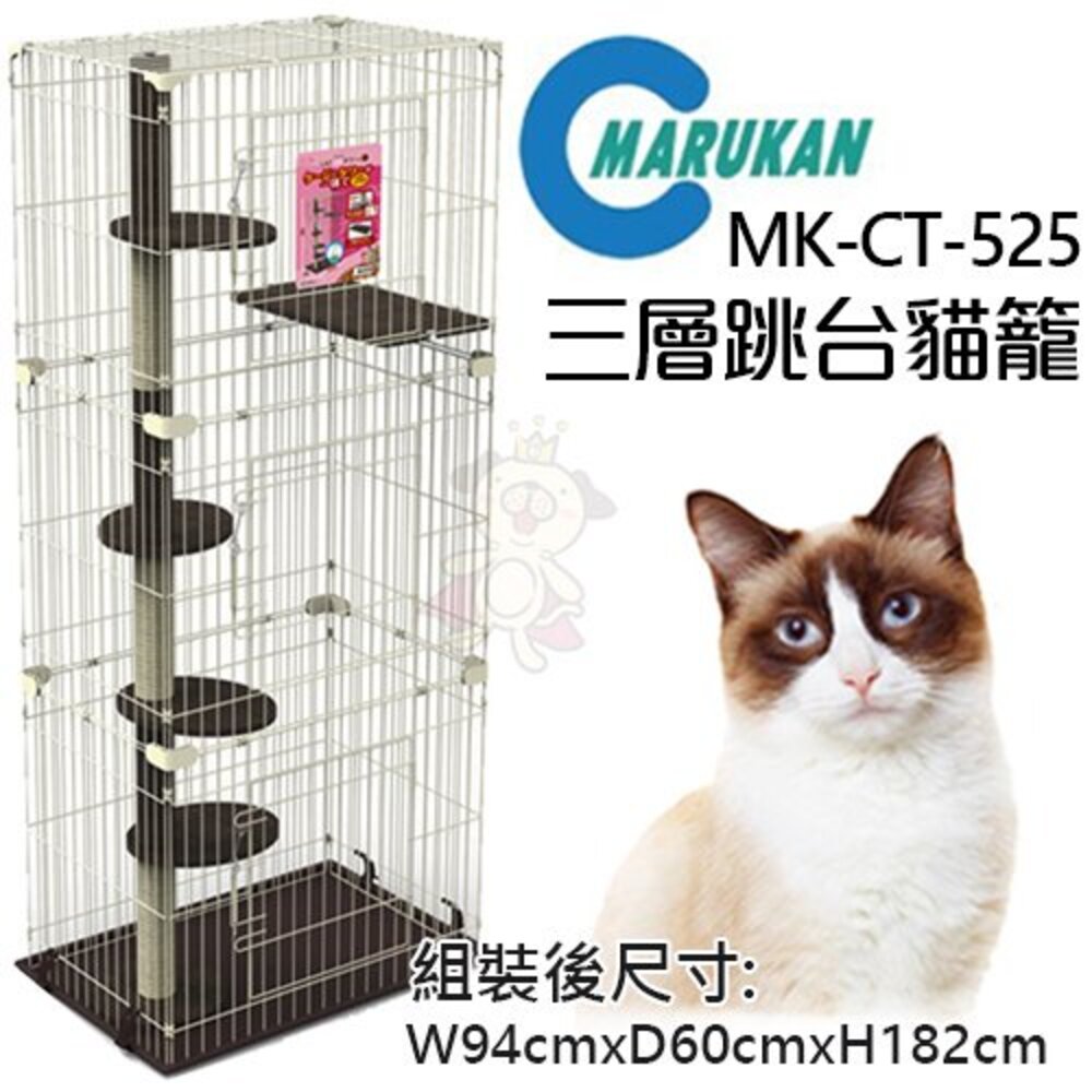213573742-Marukan 貓籠  三層跳台貓籠 MK-CT-525 貓跳台 貓籠『WANG』