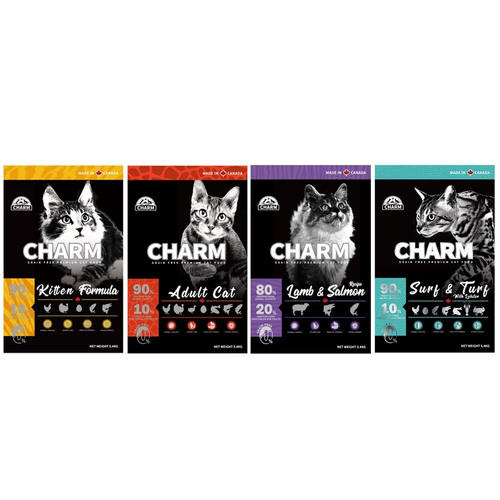 加拿大 CHARM 野性魅力 優質無穀貓糧 1Kg-2Kg 幼貓 成貓 羊肉鮭魚 海陸龍蝦盛宴 貓飼料『WANG』-圖片-1