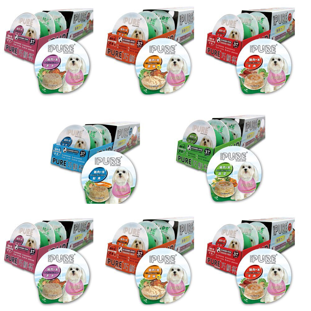 21477979911-PURE 巧鮮杯 狗餐盒80g【24罐組】小巧設計 外出攜帶更方便 狗罐頭『WANG』