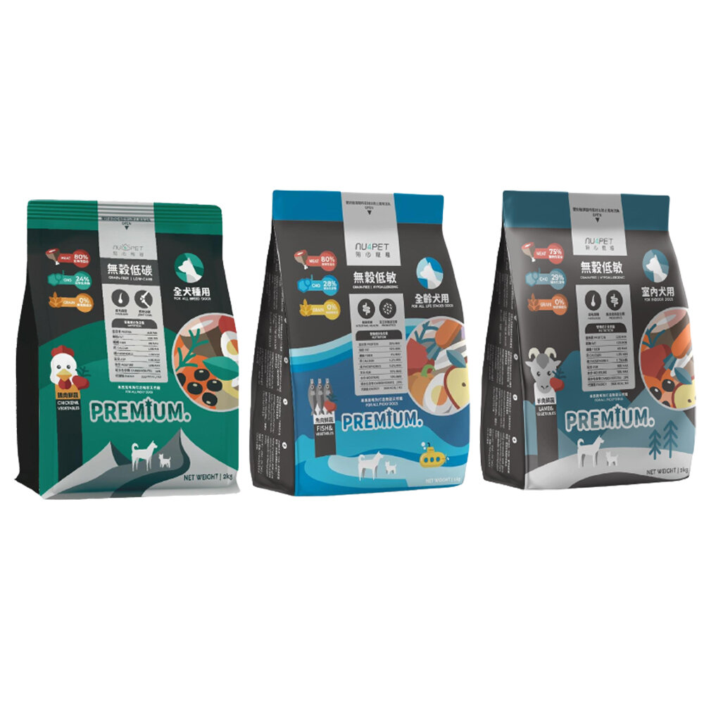 NU4PET 陪心寵糧 無穀低碳狗糧 1KG/2KG/6KG 皮毛 腸道保健 室內犬 狗乾糧 狗主食 狗飼料『WANG』-圖片-1