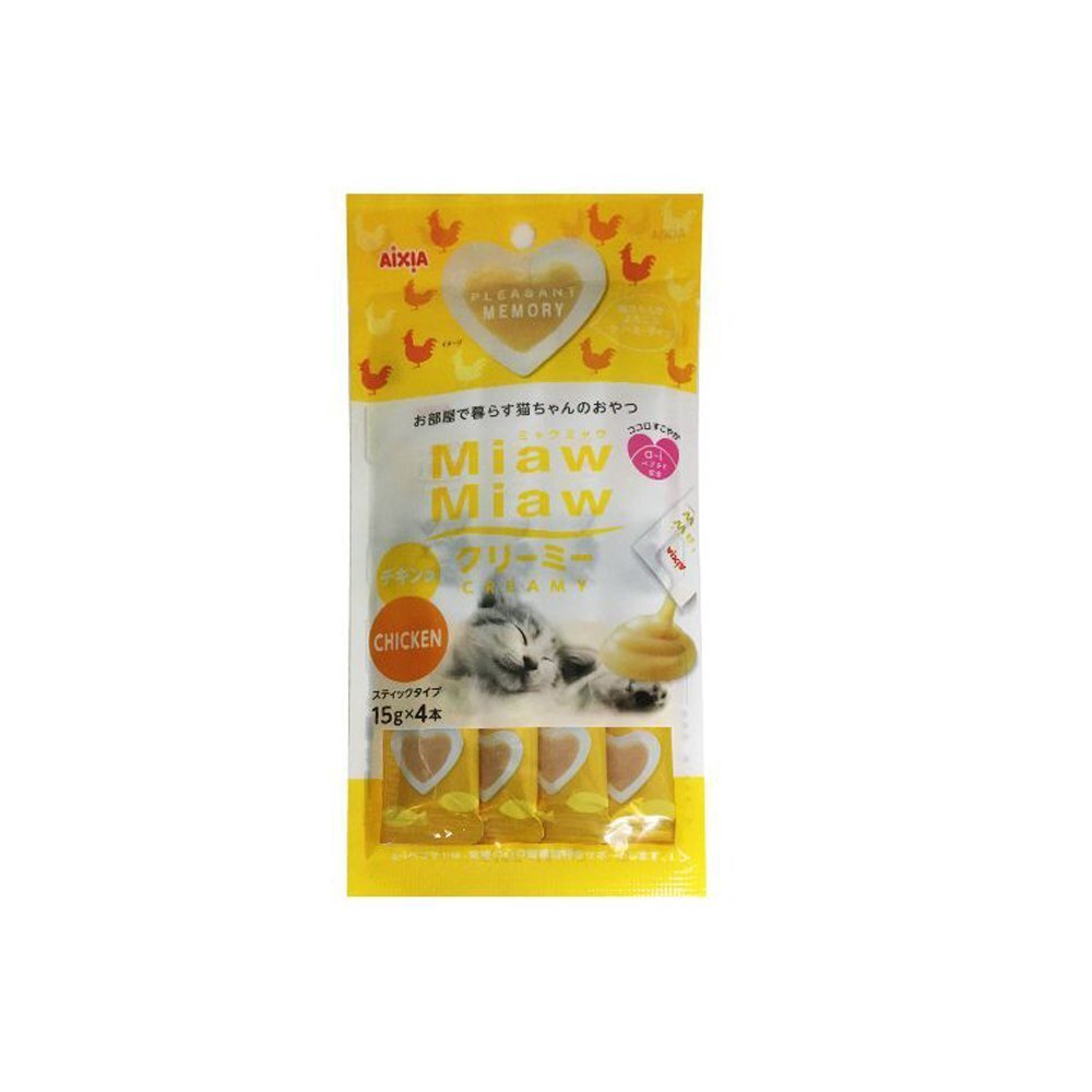 日本 AIXIA 愛喜雅 Miaw 妙喵肉泥【12包組】15gx4入 貓零食 貓肉泥『WANG』-圖片-9