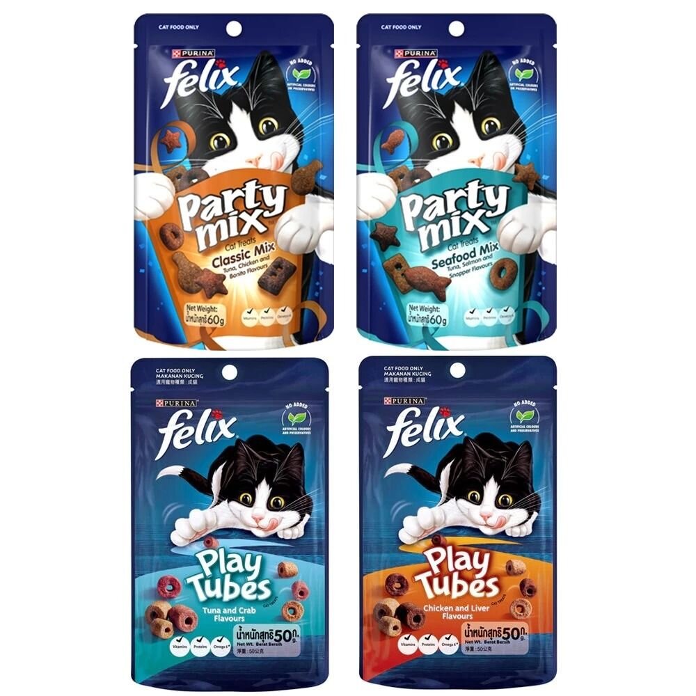 Felix Party Mix 喜躍 香酥餅 寵物零食 貓零食 貓餅乾 貓咪潔牙餅乾 貓點心 貓零食『WANG』-圖片-4