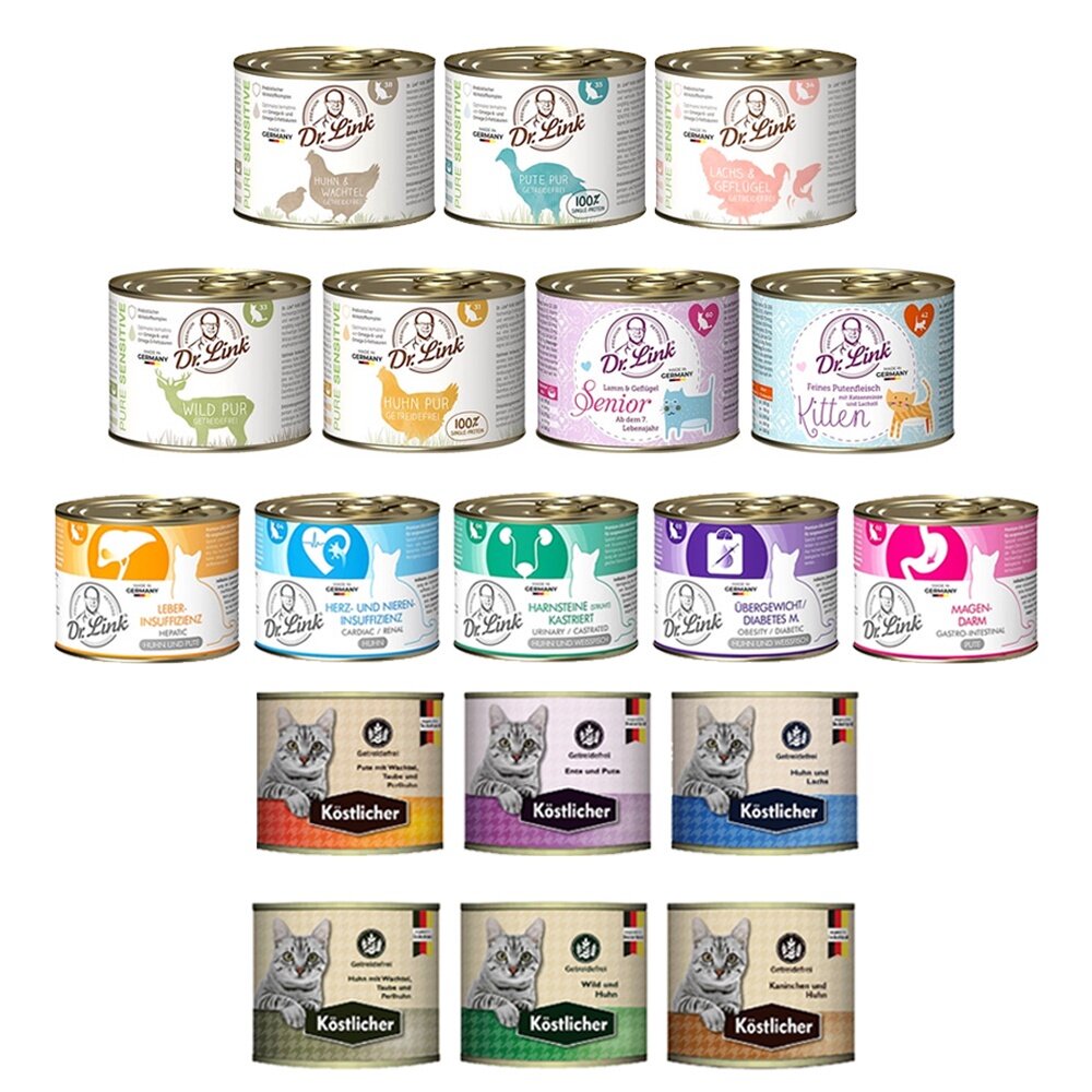 21731043463-德國 Dr.Link 林克博士 貓罐頭 200g【6罐組】 機能保健主食貓罐 低敏主食貓罐 主食罐 低敏罐『WANG』