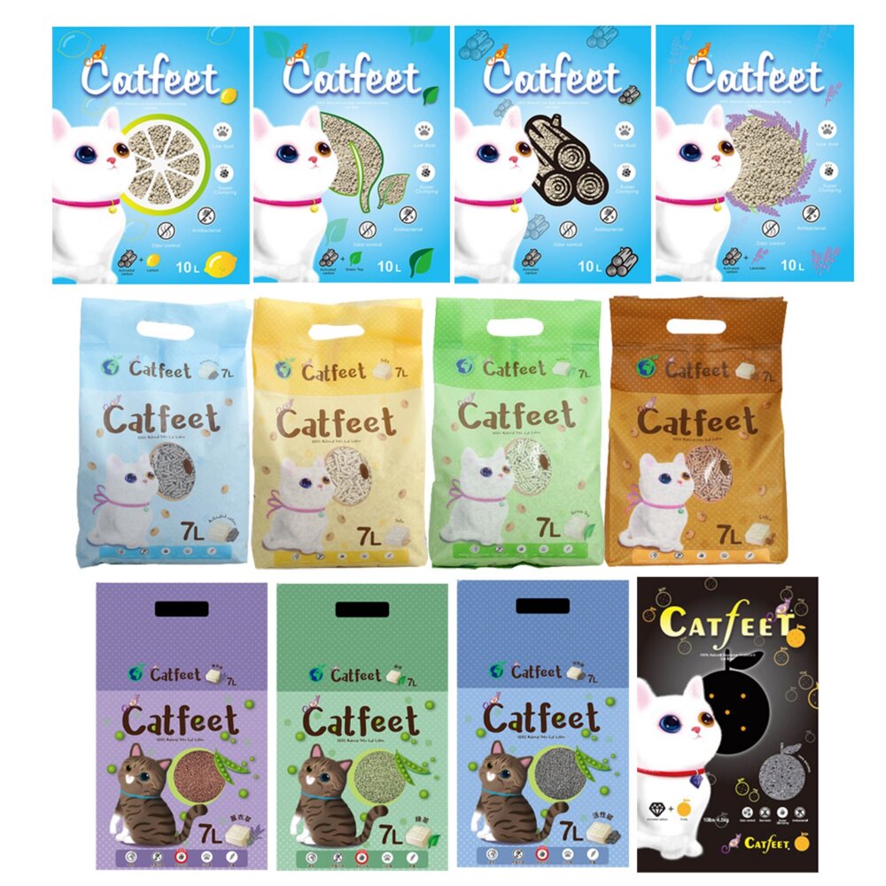 CatFeet 貓砂系列【整箱免運】 天然環保豆腐砂 破碎型豆腐砂 快速吸附異味 可沖馬桶 貓砂『WANG』-圖片-1