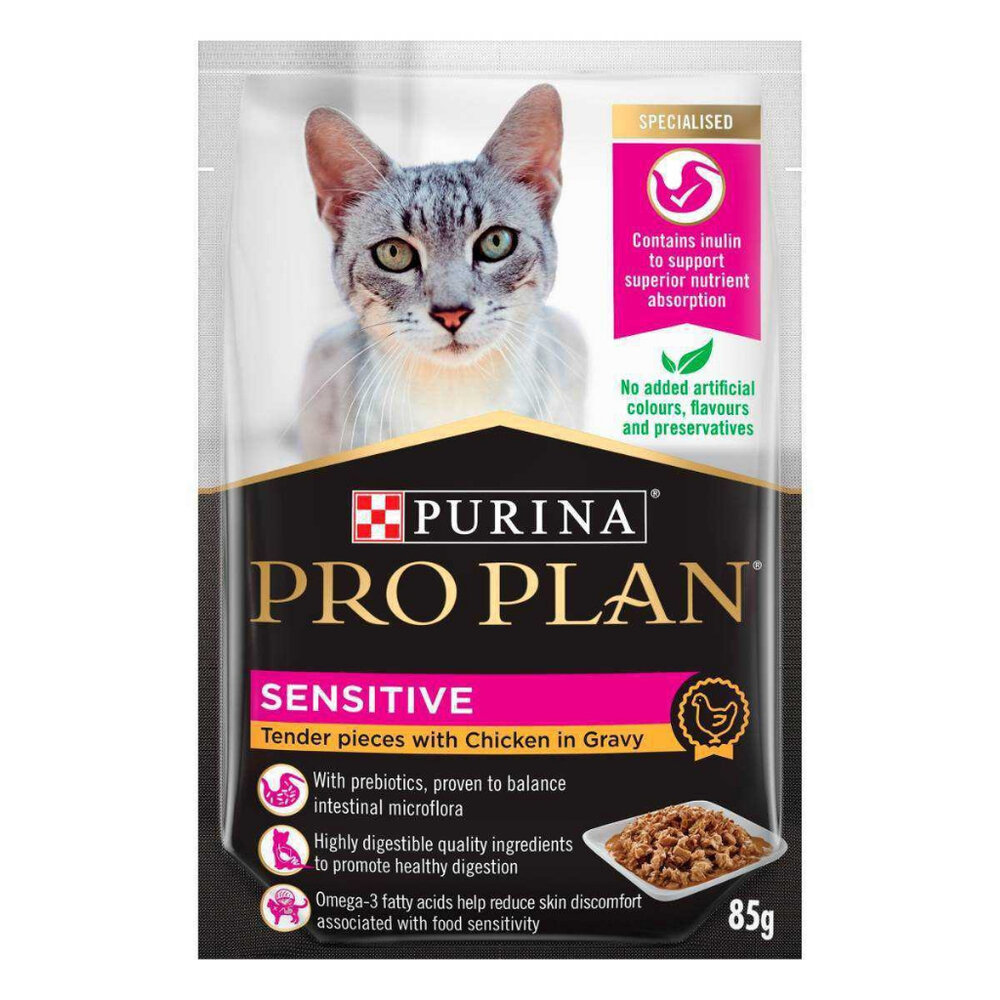 PROPLAN 冠能 功能性主食餐包 85g【12包組】成幼貓化毛 泌尿保健 敏感膚質照護 熟齡貓 貓餐包『WANG』-圖片-1