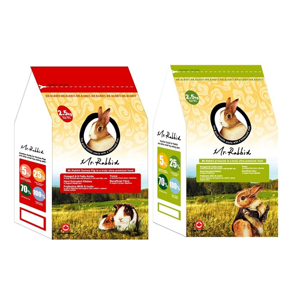 加拿大 Mr.Rabbit 瑞比兔先生 全方位機能食譜 2.5KG 兔飼料|天竺鼠配方 小動物飼料『WANG』-圖片-1