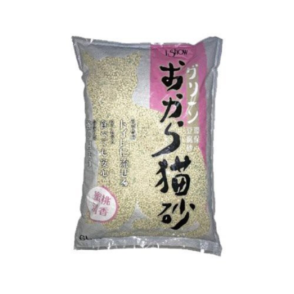 ishow 環保豆腐砂 6L【單包】 強力除臭 綠茶清香 蜜桃清香 除臭力強 低粉塵 貓砂『WANG』-圖片-5