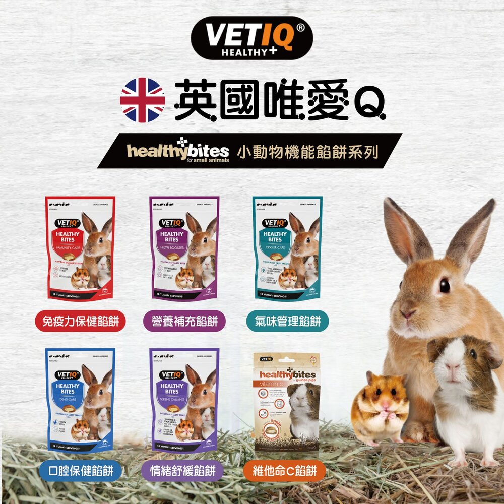 VETIQ 英國 唯愛Q 小動物機能餡餅/化毛餡餅系列30g 小寵餡餅零食 小寵零食 鼠兔點心『WANG』-圖片-2
