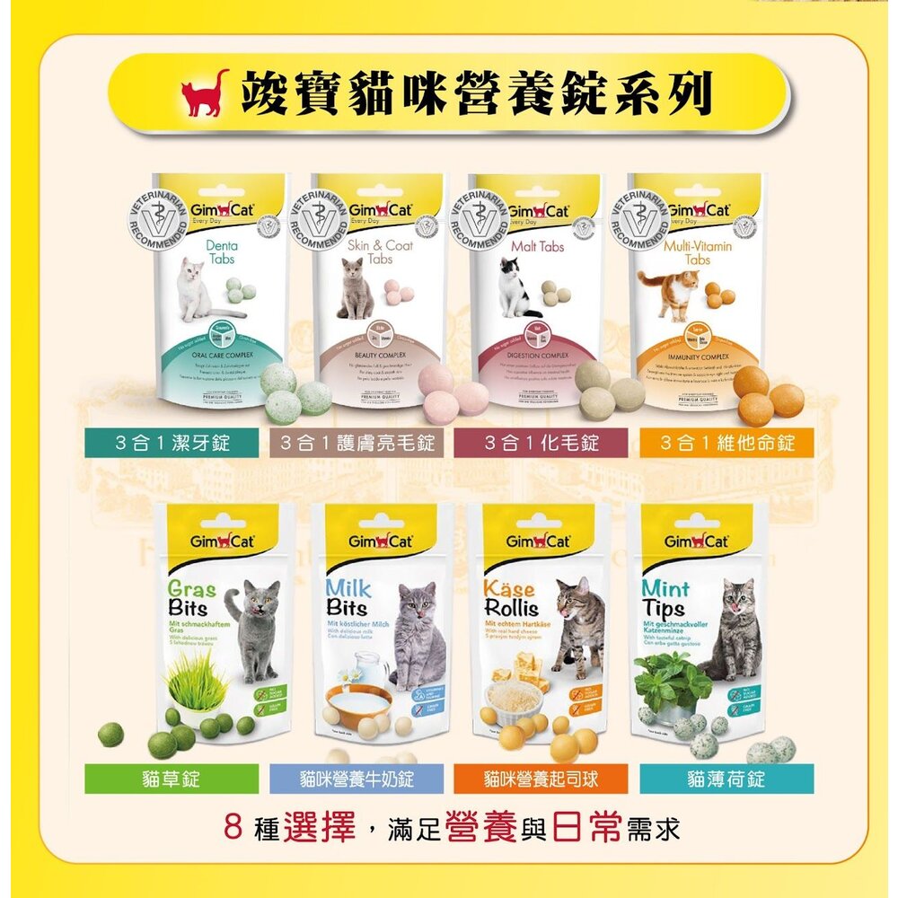 德國 竣寶 GIMBORN 貓草錠 3合1錠 美味錠 40g-50g 貓營養品 貓零食『WANG』-圖片-3