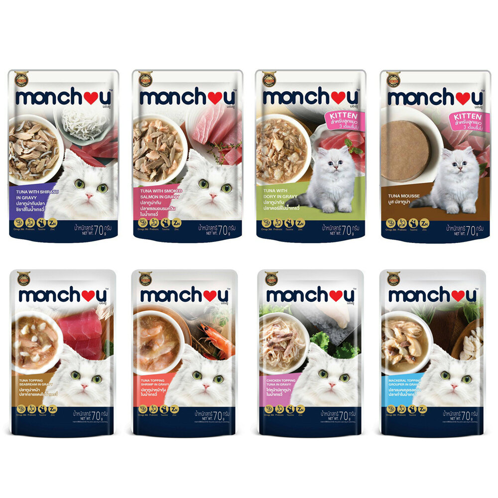 Monchou 萌啾 真肉煲餐包 70g 補水餐包 湯包 原型肉塊 貓餐包『WANG』-圖片-1