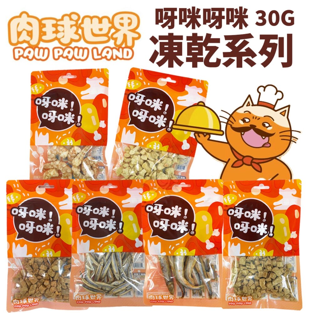 22405100529-PAW PAW LAND 肉球世界 呀咪呀咪凍乾30g 犬貓凍乾 6種口味 零食 犬貓適用『WANG』