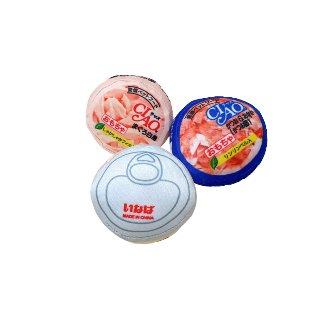 CIAO 貓咪罐頭 造型玩具 厚肉肉 貓罐玩具 內含響紙鈴鐺 仿真罐頭 仿真玩具 貓玩具『WANG』-圖片-1