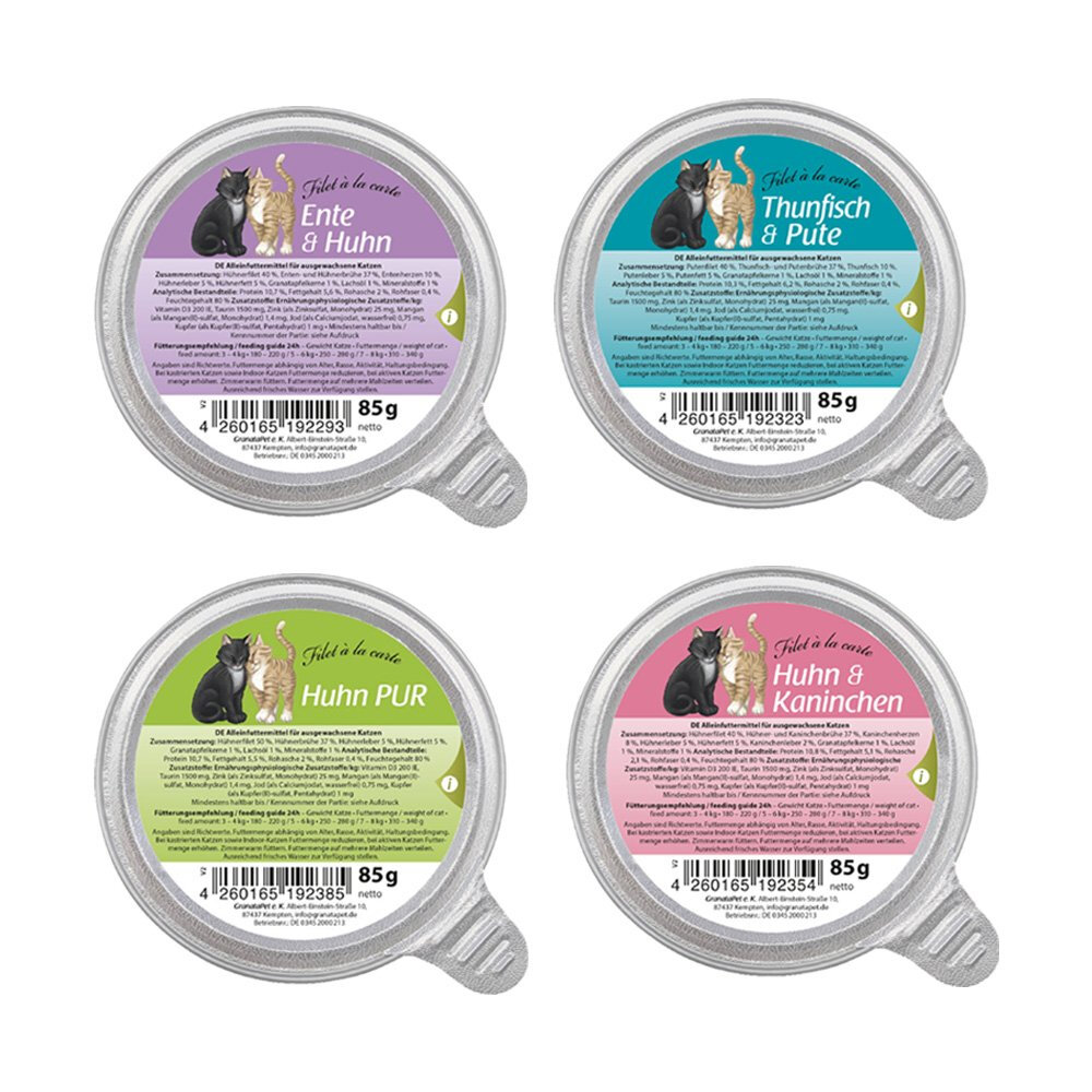 22475633033-德國 Granatapet 葛蕾特 朕的情人 貓用主食餐盒【24罐組】85g 主食貓罐『WANG』