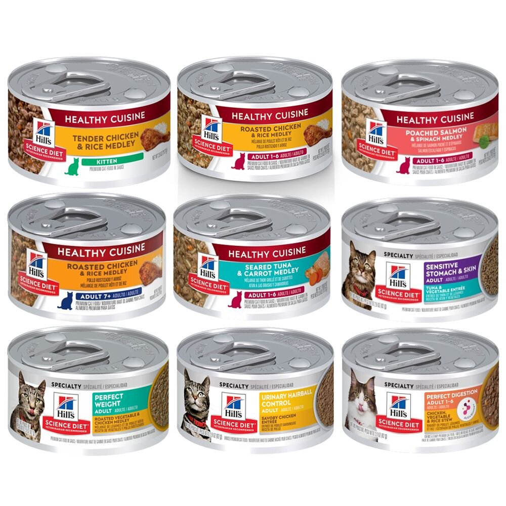 Hill's 希爾思 健康美饌主食貓罐 成貓 幼貓 高齡貓 完美體重 泌尿道毛球控制 貓罐頭『WANG』-圖片-1