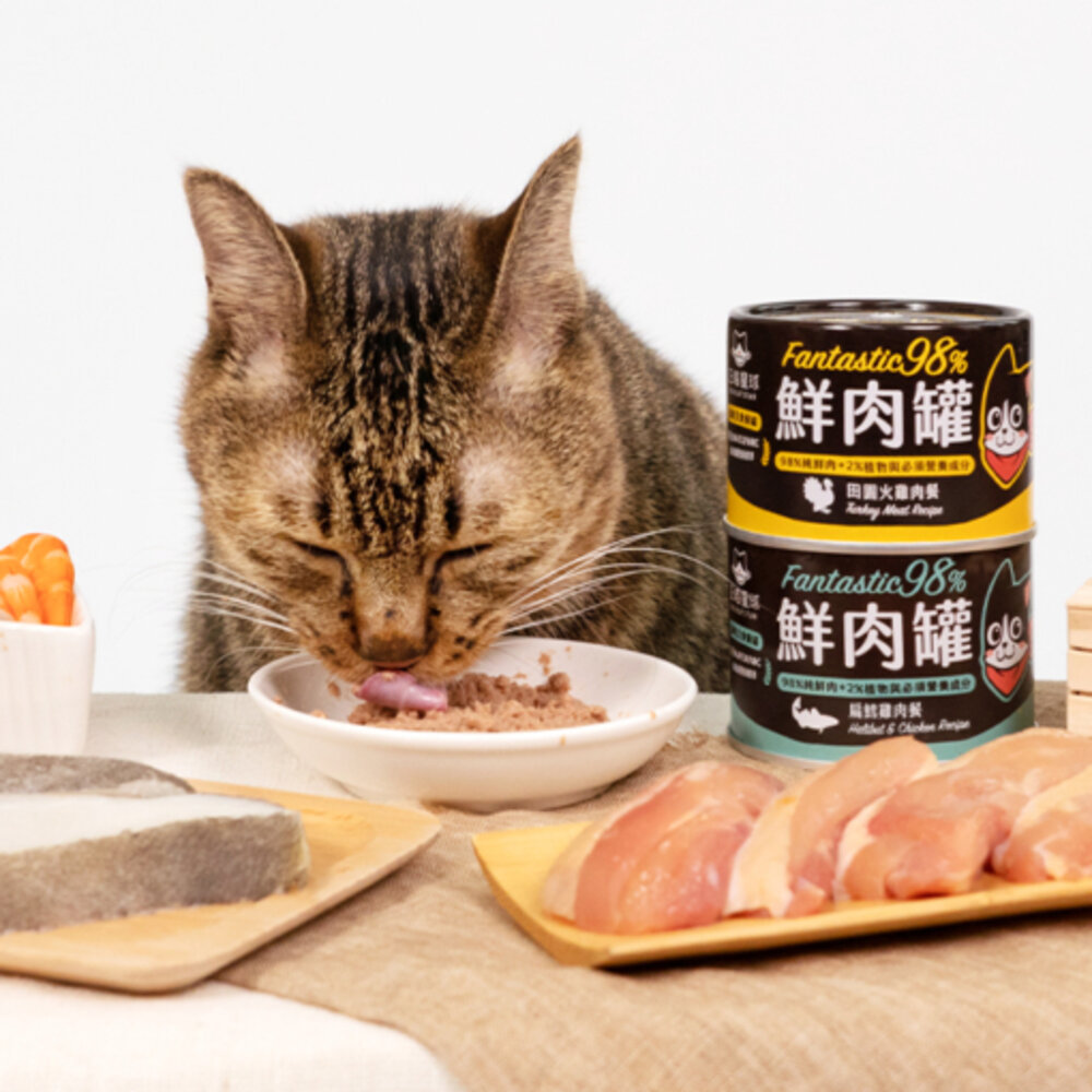 DogCatStar 汪喵星球 98% 鮮肉無膠主食貓罐【整箱全省免運】165g 主食貓罐 鮮肉罐 貓罐頭『WANG』-圖片-3