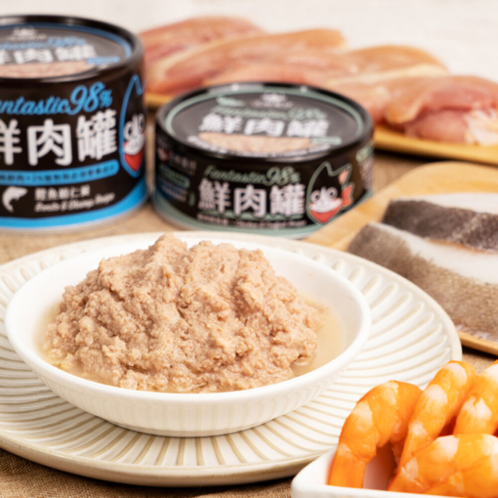 22684542400-DogCatStar 汪喵星球 98% 鮮肉無膠主食貓罐【整箱全省免運】165g 主食貓罐 鮮肉罐 貓罐頭『WANG』