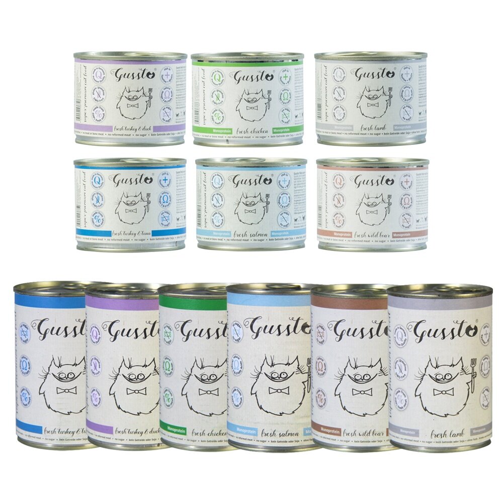 22713051198-GUSSTO 惡魔喵 無穀有機主食貓罐 200g-400g【6罐組】 無穀貓罐 主食貓罐 貓罐頭『WANG』