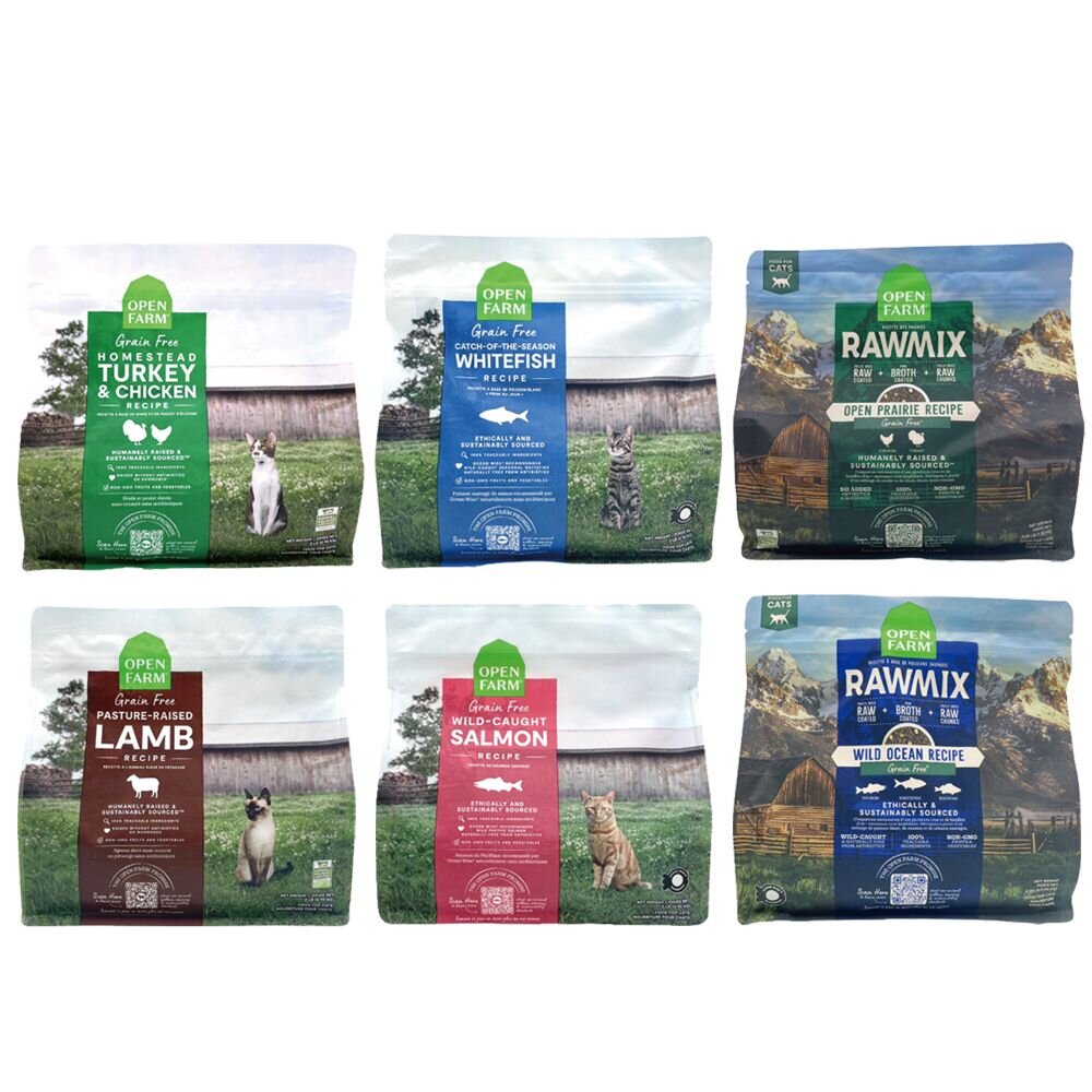 Open Farm 開放農場 自然農選無穀寵貓糧 2磅-2.25磅 混凍乾 無穀貓 凍乾糧 貓飼料『WANG』-圖片-1