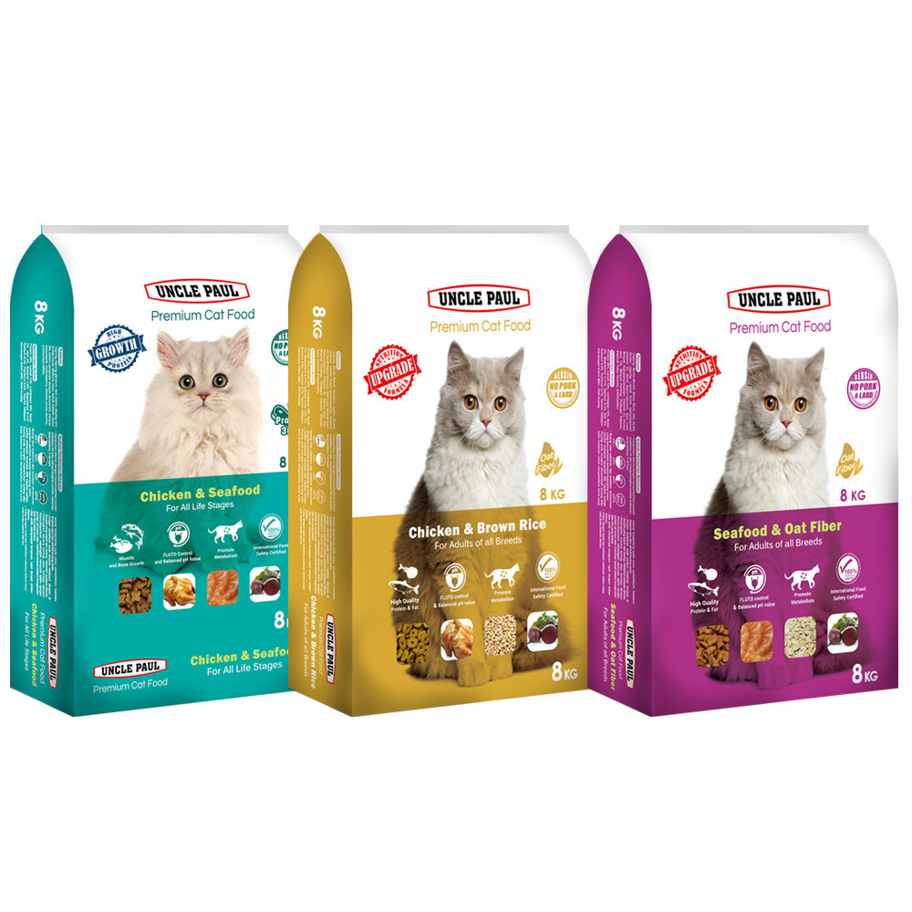 UNCLE PAUL 保羅叔叔 高級貓糧 8kg-18kg 均衡維他命與礦物質 化毛配方 貓糧『WANG』-圖片-1