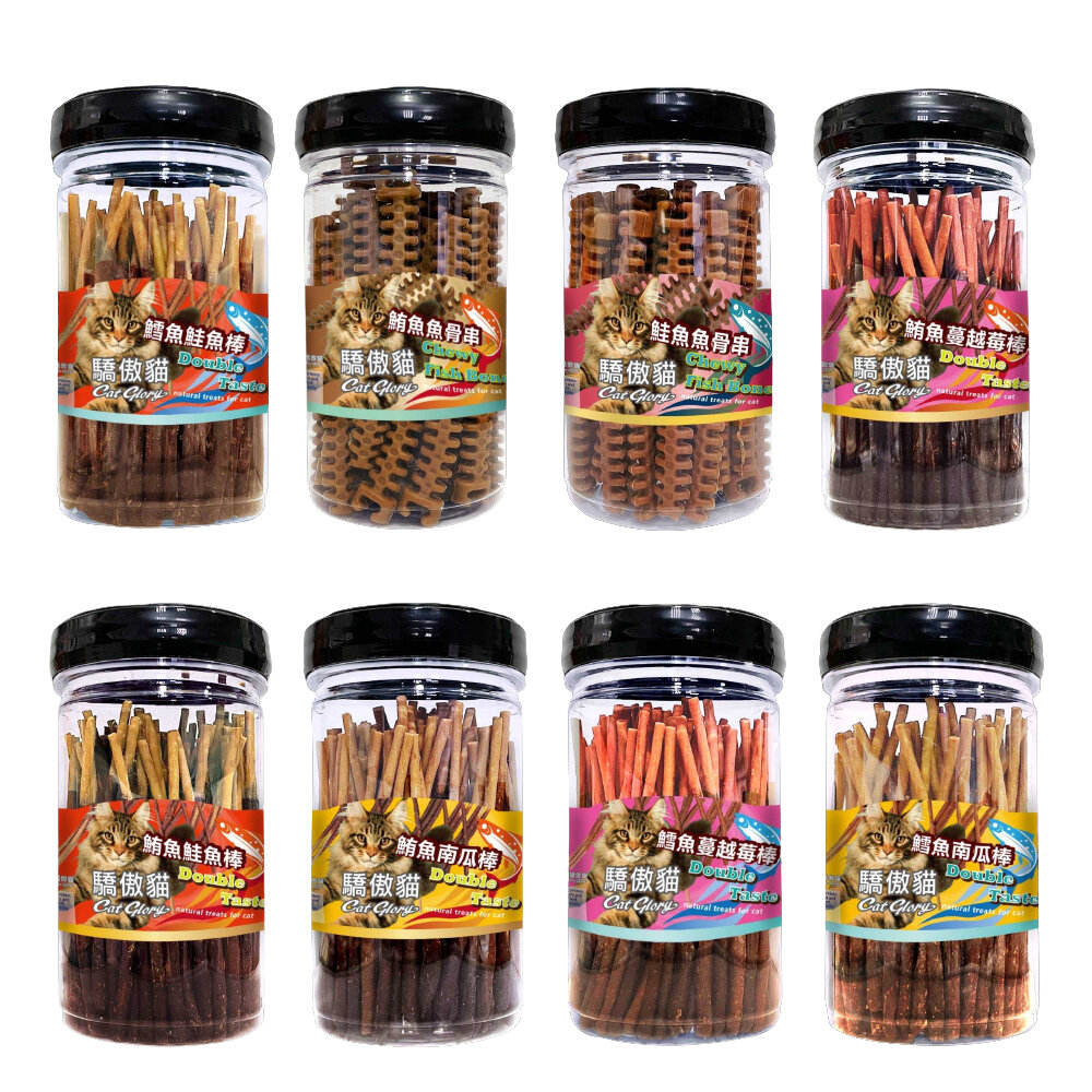 Cat Glory 驕傲貓 貓用驕傲棒 袋裝|罐裝 嚼嚼魚骨串 雙重食材 貓點心 貓零食『WANG』-圖片-4