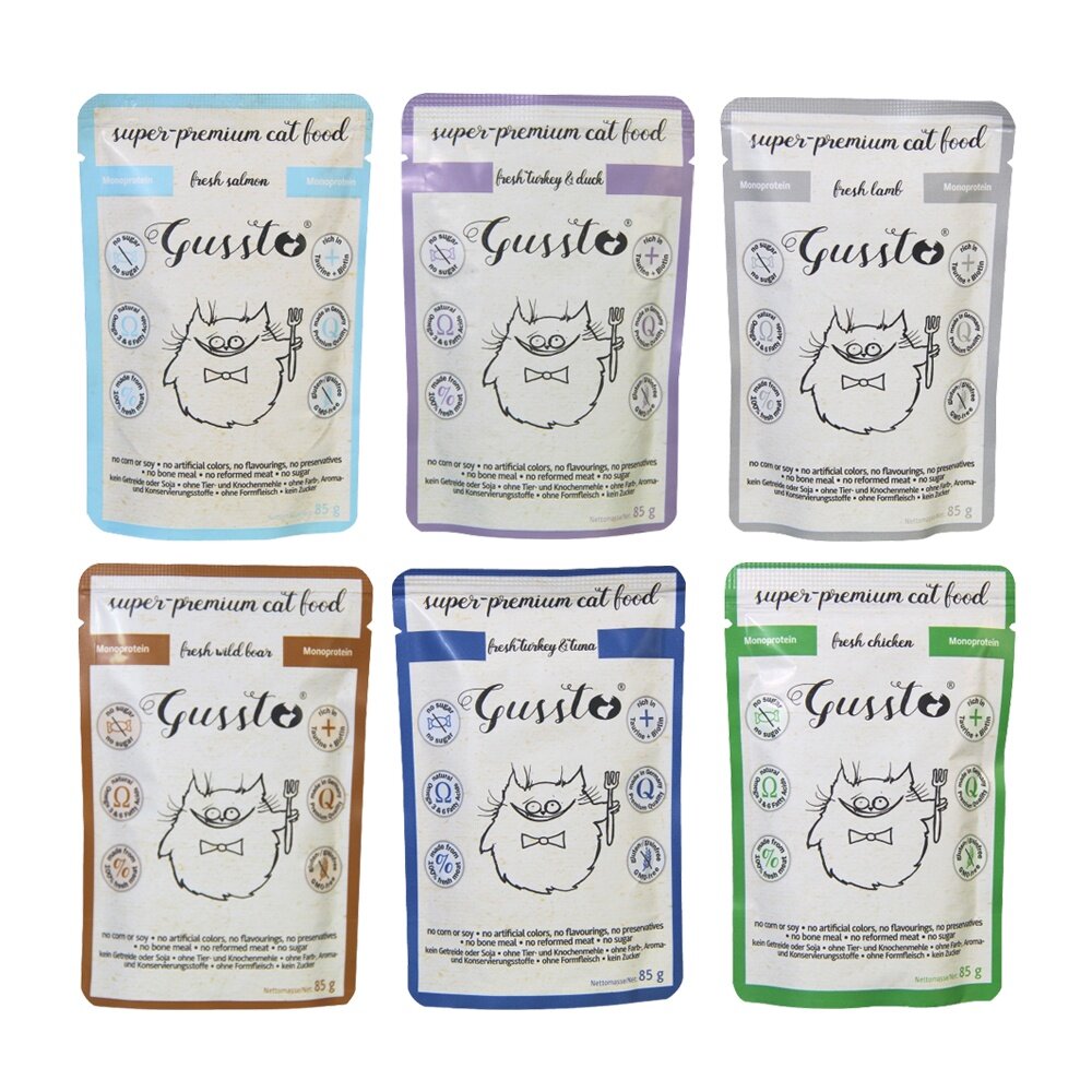 GUSSTO 惡魔喵 無穀主食貓餐包85g【單包】 無穀餐包 主食餐包 貓餐包『WANG』-圖片-1