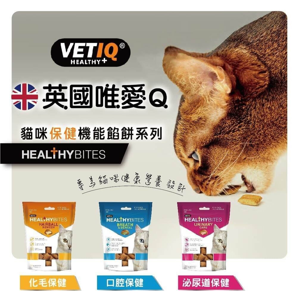 VETIQ 英國唯愛Q 保健機能餡餅 65g 化毛保健 口腔保健 泌尿道保健 貓餡餅 貓點心 貓零食『WANG』-圖片-4