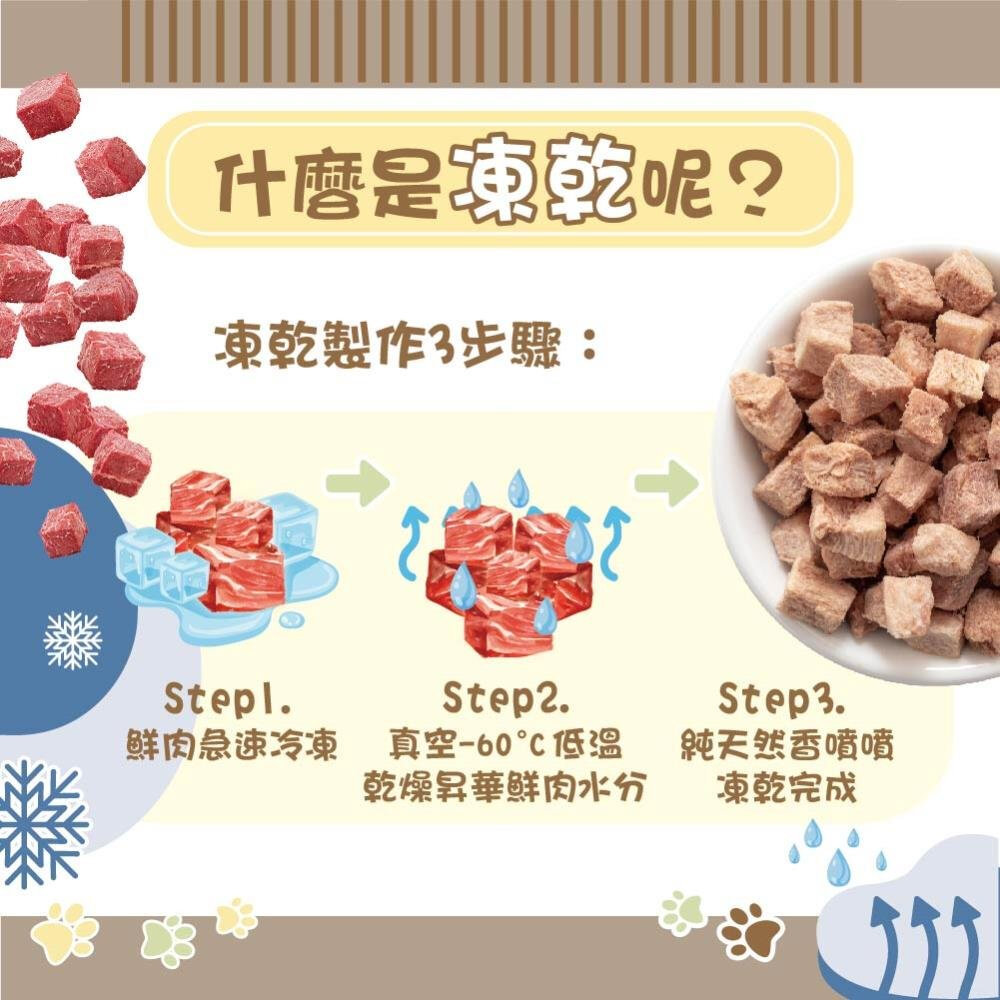 Mr.凍乾 貓用天然原肉凍乾 60g-75g±5% 凍乾 原肉 貓點心 貓零食『WANG』-圖片-2