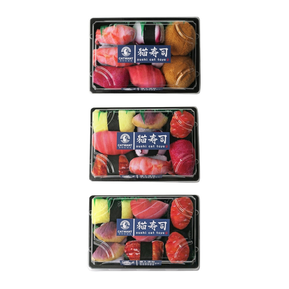 CATWANT 貓咪旺農場 貓壽司玩具 貓薄荷|木天蓼填充 造型玩具 貓玩具『WANG』-圖片-2