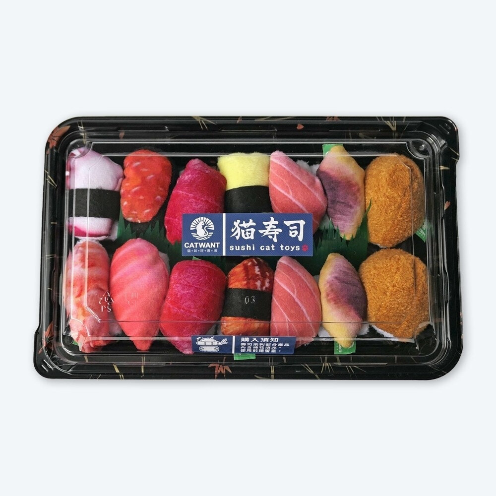 CATWANT 貓咪旺農場 貓壽司玩具 貓薄荷|木天蓼填充 造型玩具 貓玩具『WANG』-圖片-3