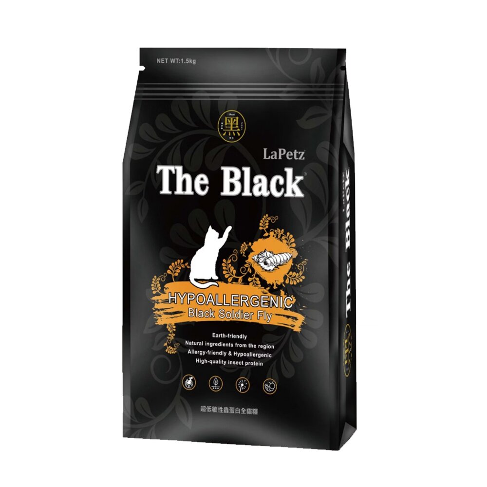 樂倍 The Black 黑酵母 貓飼料 無穀保健糧 黑酵母羊奶營養凍心 單一肉源 超低敏蟲蛋白 貓乾糧『WANG』-圖片-4