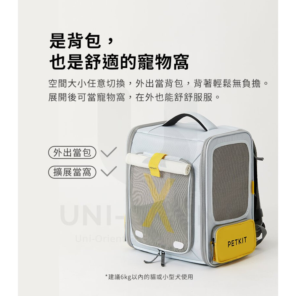 PETKIT 佩奇 寵物外出摺疊後背包 智能貓用背包 寵物外出包 寵物手提袋 寵物提籠 寵物背包『WANG』-圖片-9