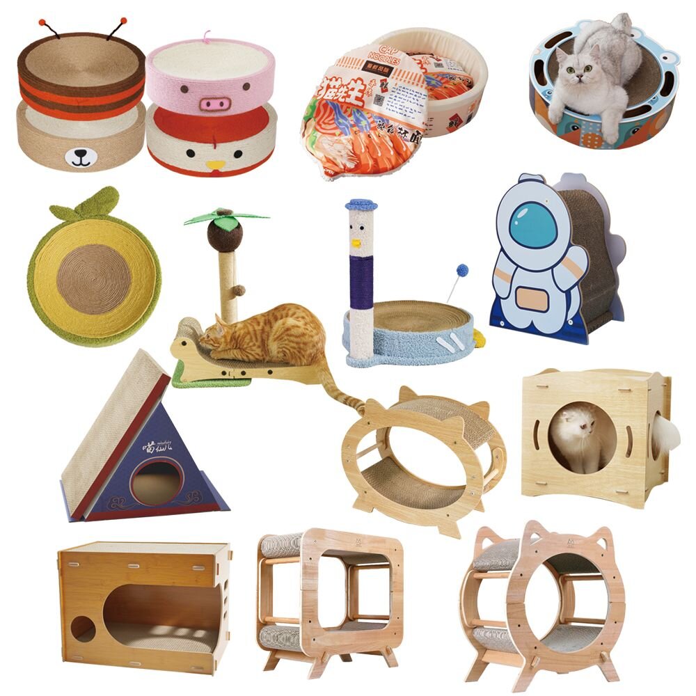 喵仙兒 造型貓抓板 劍麻貓抓盆 沙灘椅 電視機 泡麵 酪梨 大富翁三腳 三眼怪 貓抓板『WANG』-圖片-1